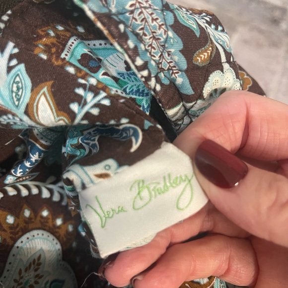 Vera Bradley Brown and Blue Floral Crossbody Bag - Picture 10 of 11